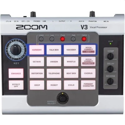 ZOOM V3 Compact Vocal Processor with Built-in Multi-Effects - Image 1 of 4