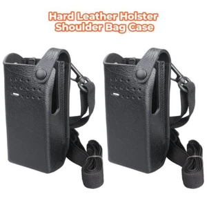 Funda protectora de cuero de 2 piezas para radio Motorola GP328D - Imagen 1 de 12