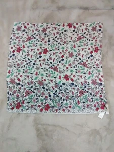 Loft Ann Taylor Womens Silk Scarf Square Vintage Inspired Floral Garden - Picture 1 of 10