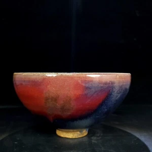 7 Zoll chinesische antike Porzellanschale mit roten Punkten Jun-Ofen in Song-Dynastie - Bild 1 von 9