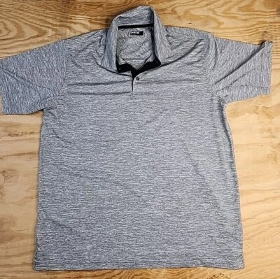 Polo de golf Bolle gris geométrico para hombre XL poliéster ligero Foto 1 de 4