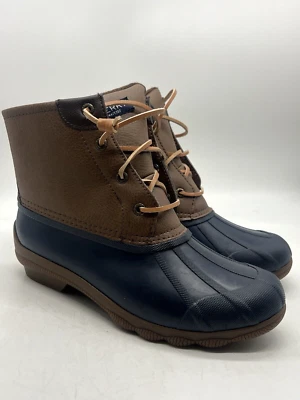 Nuevo SPERRY SYREN Waterp. Botín de lluvia Duck Boot CHELSEA para mujer talla 6 marrón marino * Foto 1 de 4