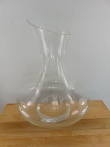 UNIQUE MODERN Glass Wine Decanter Decorative Alcohol Liqueur Carafe Clear - MINT - Picture 1 of 7