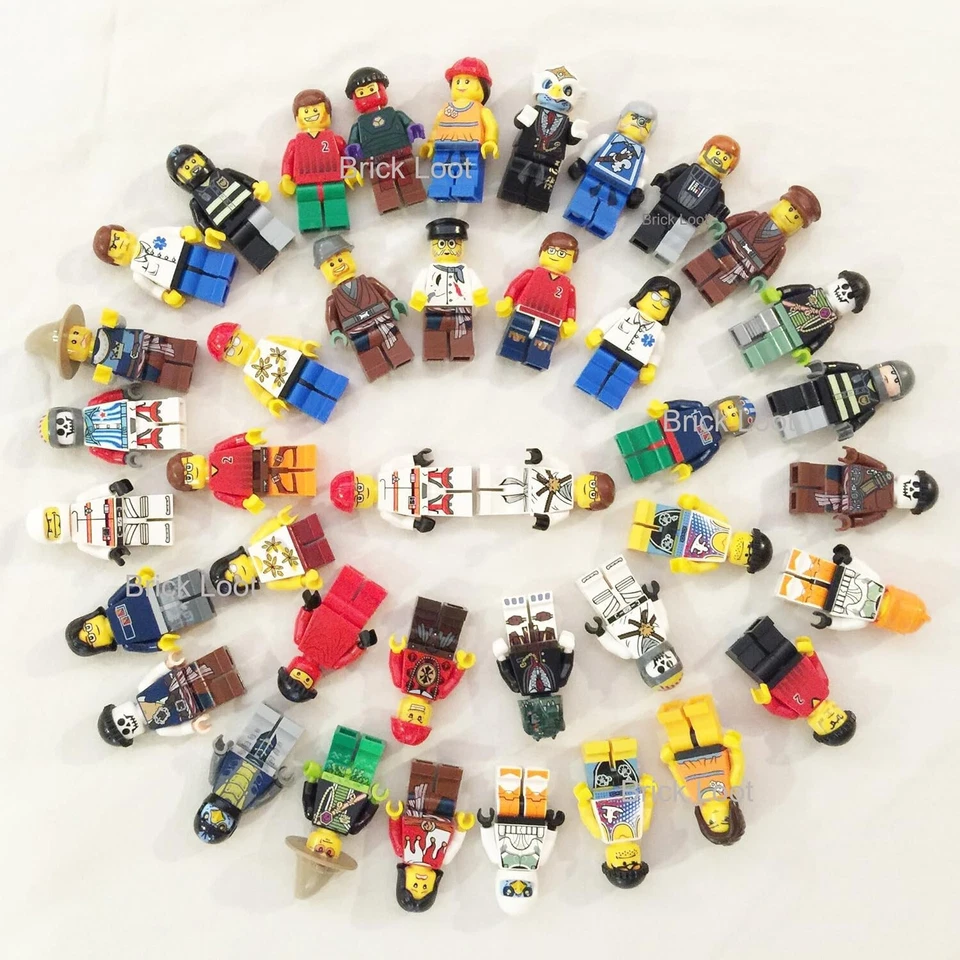 ☀️NUEVO LOTE DE 10 MINIFIGURAS LEGO NUEVAS PERSONAS bolsa de agarre aleatorio de minifigura chicos ciudad Foto 1 de 1