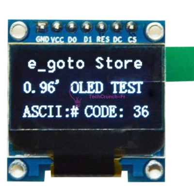 0.96" I2C IIC SPI Serial 128X64 White OLED LCD LED Display Module for Arduino - Photo 1/4