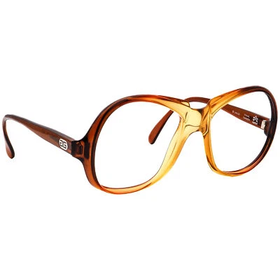 Óculos de sol Givenchy vintage armação apenas VI único cristal marrom tamanho grande 56 mm - Imagem 1 de 4