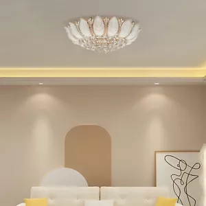 Crystal Chandelier Lighting LED Ceiling Pendant Light Flush Mount Lamp Fixture - Picture 1 of 11