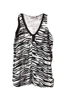 NWT Energie Zebra Print Sleeveless Blouse XL - Picture 1 of 8
