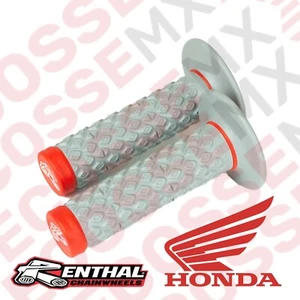 Honda CRF250R/CRF250RX RENTHAL KOMFORTGRIFFE WEICH/FEST GRAU/ROT MOTOCROSS ENDURO - Bild 1 von 7