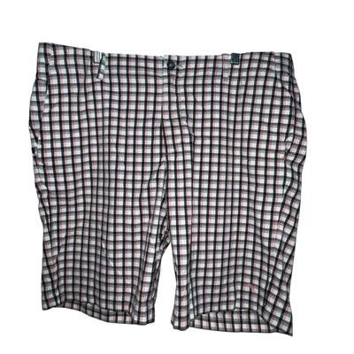 Tommy Bahama Shorts Mens Size 40 Pink/ Black Plaid Performance Golf Chino Beach - Image 1 of 4