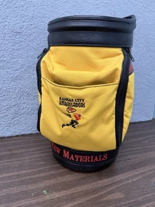 BELDING Mini Golf Bag Den Caddy Caddie Kansas City Chiefs Ambassador Red Yellow - Picture 1 of 14