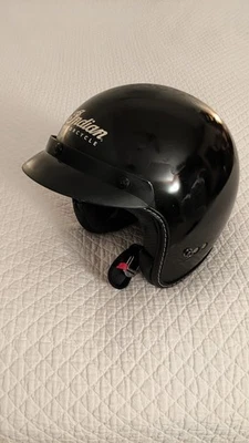 Indian Motorcycle 3/4 Open Face Helmet Jet Matte Black Large SB-07 FREE SHIP!!! Foto 1 de 4