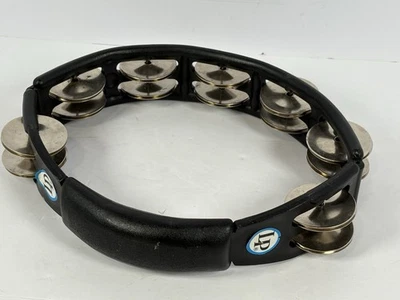 Pandereta LP Cyclops Steel Jingle, negra, de mano LP150  Foto 1 de 4