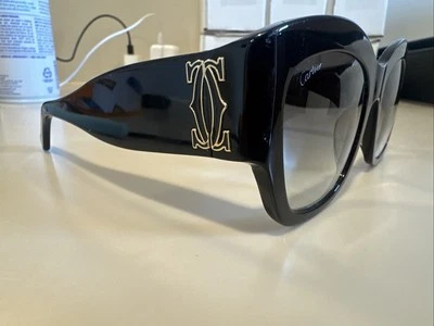 Gafas de sol Cartier CT0304S color 001 negro/grises lentes degradadas talla 52 #L81 Foto 1 de 4