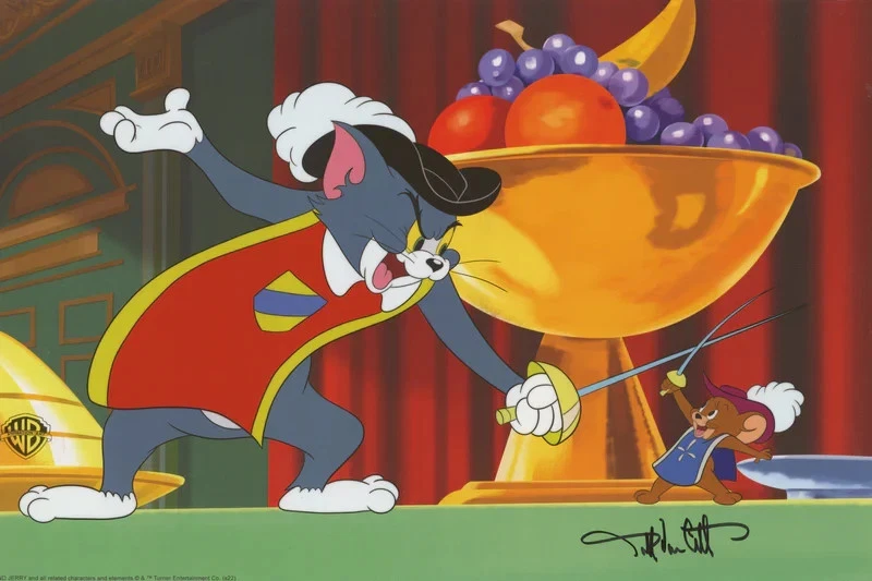 Tom and Jerry Sericel- Touche- Signed by Darrell Van Citters - Image 1 of 1