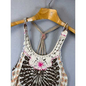 Free People Tank Crochet Tunic Trim Festival Size S Wizards Of Waverly Selena G - Bild 1 von 8