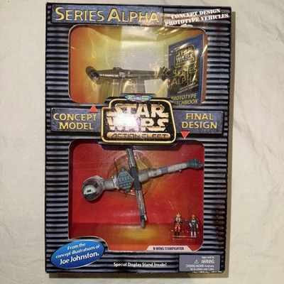 Star Wars Micro Machines Series Alpha B-Wing Starfighter frota de ação piloto MISB - Imagem 1 de 4