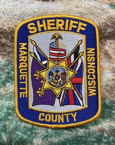 Marquette County Wisconsin Sheriff Patch USA Police Collectible Americana Retro - Picture 1 of 2