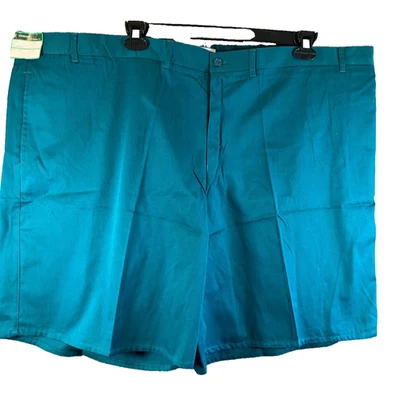 Haband Mens Shorts Size 54 Pockets Flat Front Zipper NEW Teal - Image 1 of 4