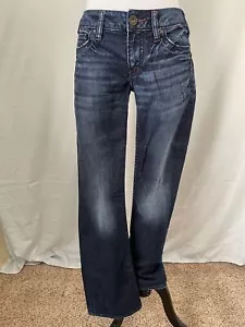 Silver Women's Dark Wash Toni Light Distressed Boot Cut Jeans - 28x33 - Picture 1 of 12