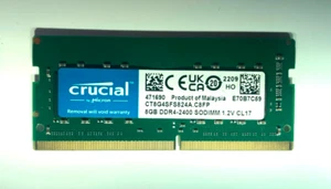 Crucial DDR4 8GB 2400 SODIMM 1.2V CL17 Notebook Memory RAM 1 x 8GB - Afbeelding 1 van 3