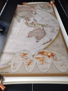 World Map Mural National Geographic Executive Antique Style 117" x 76" - Picture 1 of 3