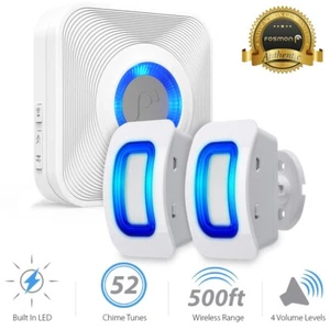 Home Security Wireless Outdoor Driveway Alarm Doorbell 2 Motion Sensor Detector - Imagen 1 de 10