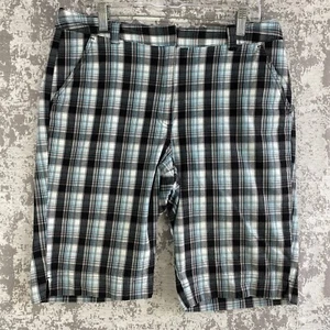 Kim Rogers blau karierte Bermudas Shorts Wandern Freizeit Strand Sommer Größe 12P - Bild 1 von 12