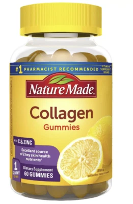 Gomitas de colágeno Nature Made con vitamina C, zinc y biotina suplemento gominolas 60 Foto 1 de 3