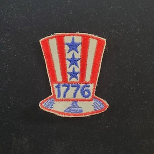 Vintage Americana Uncle Sam America Flag 1776 Bicentennial Sew On Patch Nielsen - Picture 1 of 8