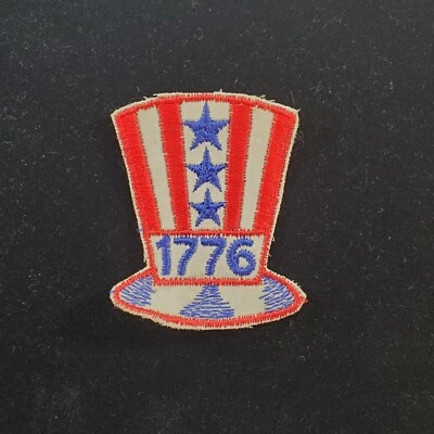 Vintage Americana Uncle Sam America Flag 1776 Bicentennial Sew On Patch Nielsen - Image 1 of 4