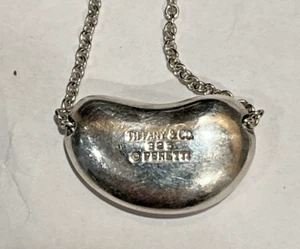 Collar de frijoles pequeños Tiffany & Co de plata de ley .925 - Imagen 1 de 3