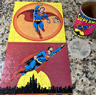 Vintage 1973 APC Superman Jigsaw Puzzle In A Can Lot of 2 different 81 piece Puz