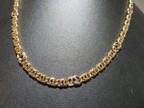 18K YG CATENA A MAGLIE GUCCI CAVA 24" LUNGA 5 36 MM LARGA 17 10 grammi (G131292)