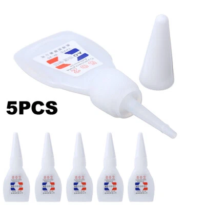 5pz Adesivo Cianoacrilato Super 502 Colla Forte Adesione Istantanea Riparazione Rapida