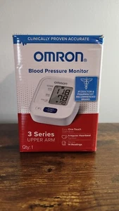 Omron Blood Pressure Monitor 3 Series Upper Arm One-Touch Holds 14 Readings - Picture 1 of 8