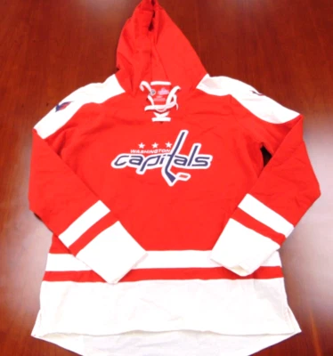 SUDADERA CON CAPUCHA MUJER MAJESTUOSA NHL WASHINGTON CAPITALS ESTILO JERSEY ROJO M Foto 1 de 4