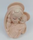 Vase plantateur en céramique rose poterie vintage Mère Marie Jésus 7-1/2"H