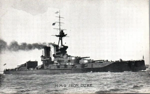Royal Navy Británica HMS Iron Duke (3) - Foto RPPC Primera Guerra Mundial c1910s - Imagen 1 de 2