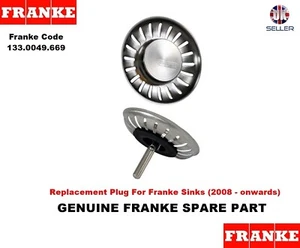 Franke Sink PLUG for Basket Strainer Waste (New Style, 2008 - onwards) 3.5” - Picture 1 of 2