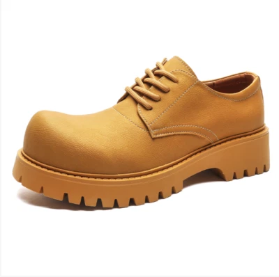 Zapatos de cuero para hombre transpirables formales negocios punta grande boda novio zapatos informales Foto 1 de 4