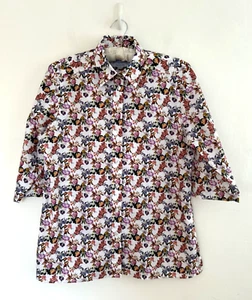 James Meads Liberty Shirt Women's Floral 100% Cotton 3/4 Sleeve Size 14 - Picture 1 of 12