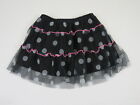 Toddler Girl Skirt Size 3T Polka Dot Black Layers 