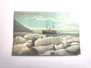 Postcard Vintage Ice Bound In An Alaskan Harbor. A237 - Picture 1 of 3
