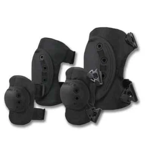 Tactical Knee & Elbow Pads Set – Cordura, 3D Mesh, Quick Release Black - Picture 1 of 9