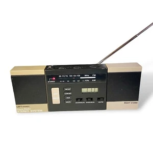 Vintage AM/FM Clock Radio Stereo System w/ One Detachable Speaker - Taiwan - Picture 1 of 13