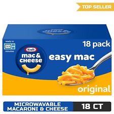 Kraft Easy Mac Microwavable Macaroni & Cheese (6.7oz Packets, Pack of 18)