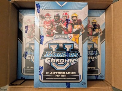 2025 Topps Bowman Chrome U University Football Factory Sealed Hobby Box - Image 1 of 2