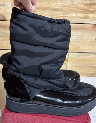 Botas de nieve de charol Cole Haan impermeables 10 medianas para mujer Foto 1 de 4