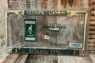 Placa frontal vintage de licencia de los Juegos Olímpicos de Atlanta 1996 (hecha en 1992) LEER DES Foto 1 de 4